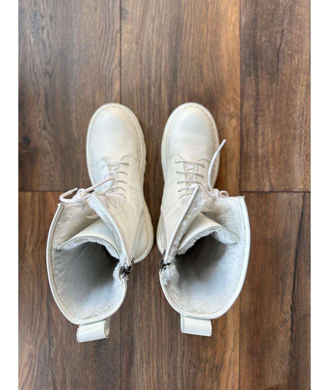 CASADEI Белые кожаные ботинки, фото 3
