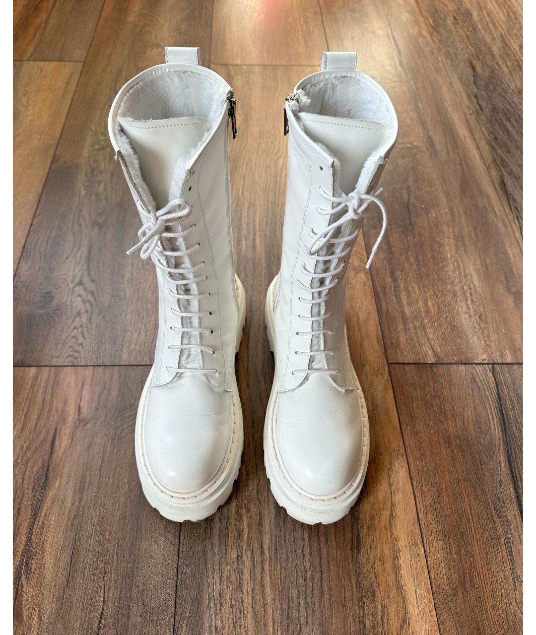 CASADEI Белые кожаные ботинки, фото 5