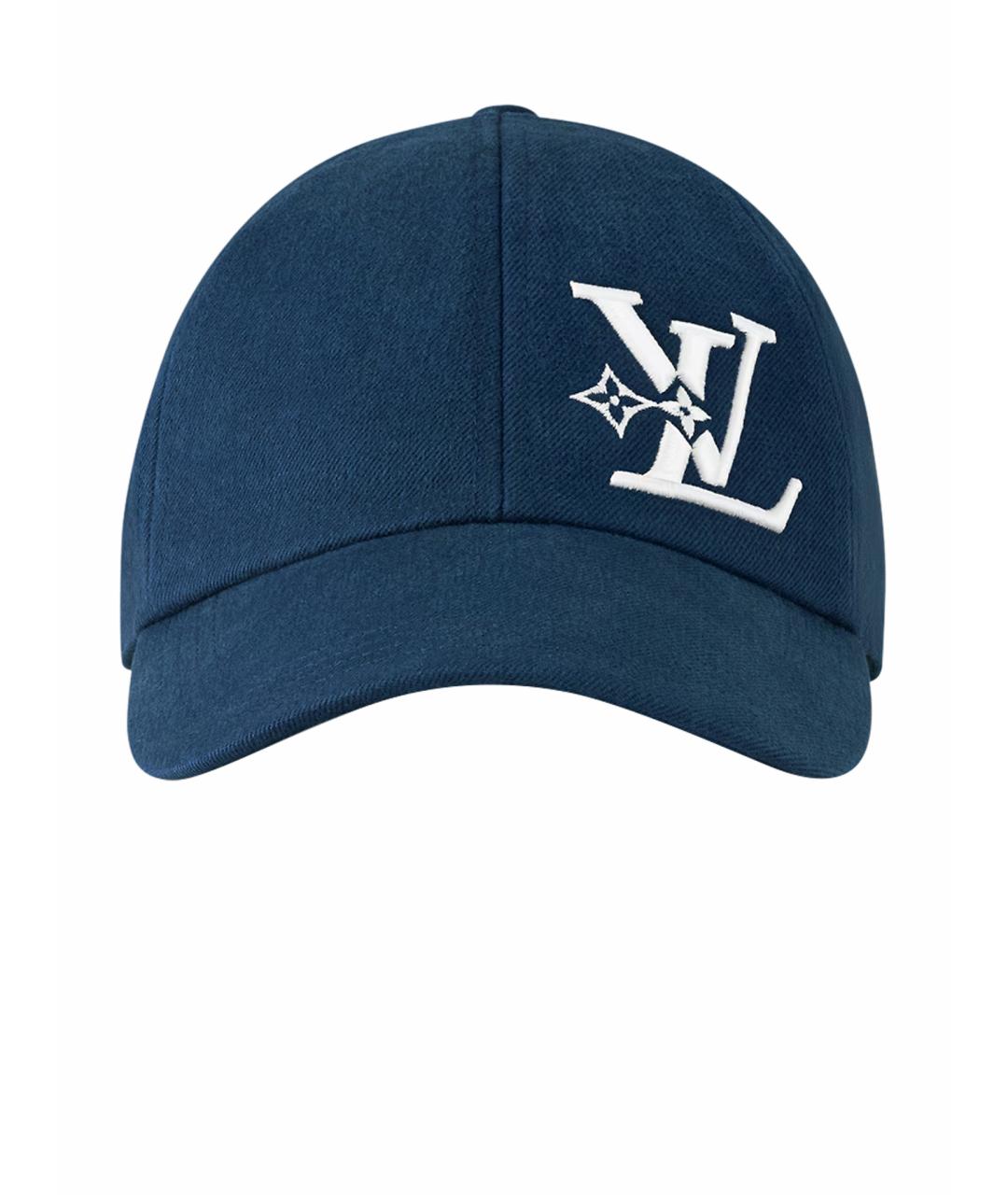 LOUIS VUITTON PRE-OWNED Синяя хлопковая кепка/бейсболка, фото 1