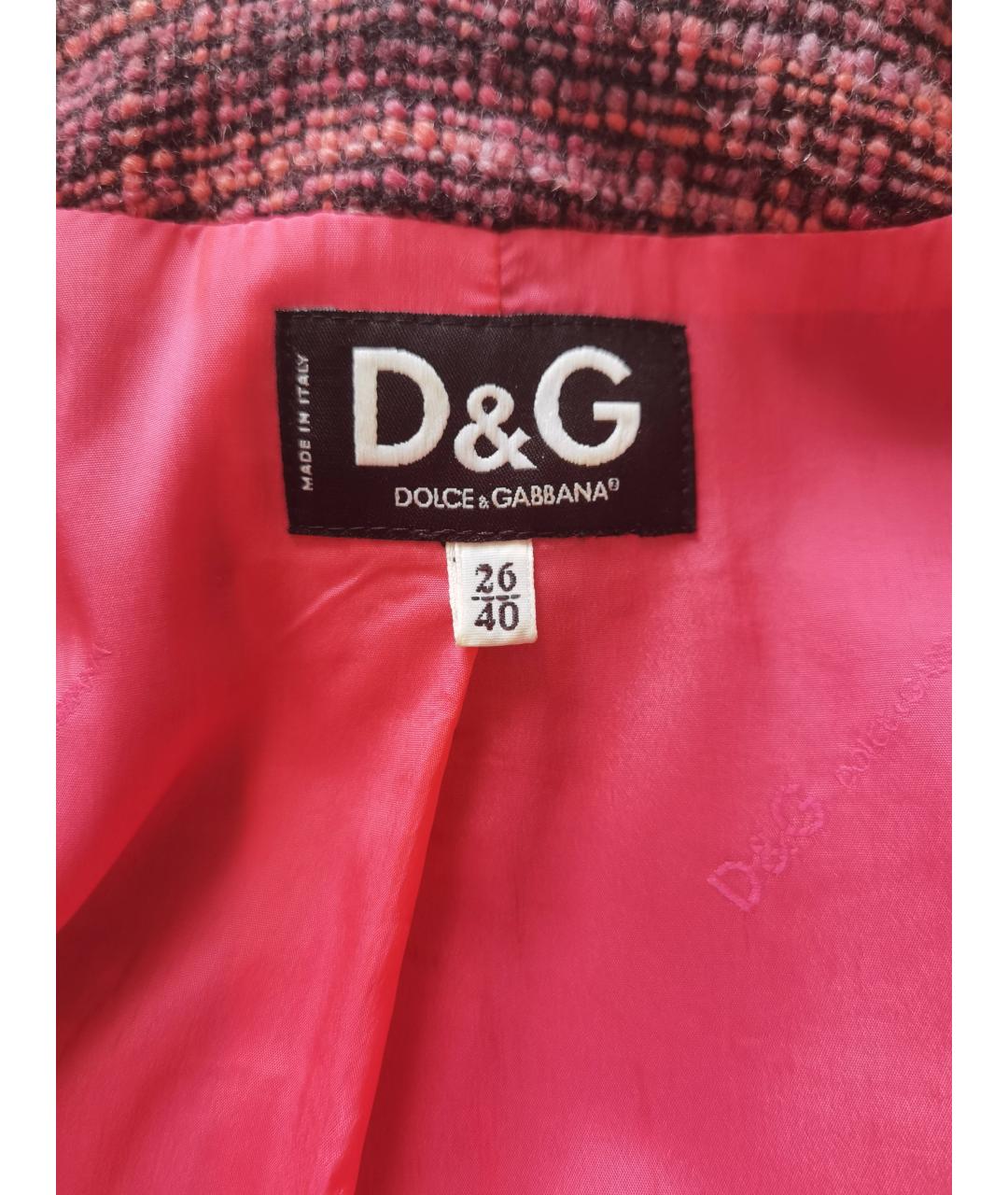DOLCE&GABBANA Мульти шерстяной жакет/пиджак, фото 3