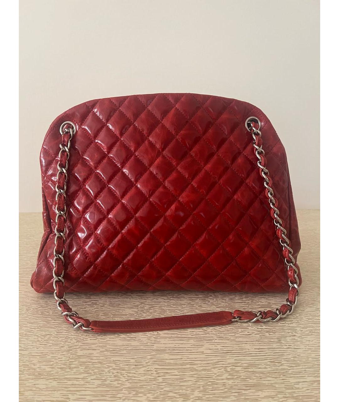 CHANEL PRE-OWNED Красная кожаная сумка тоут, фото 3