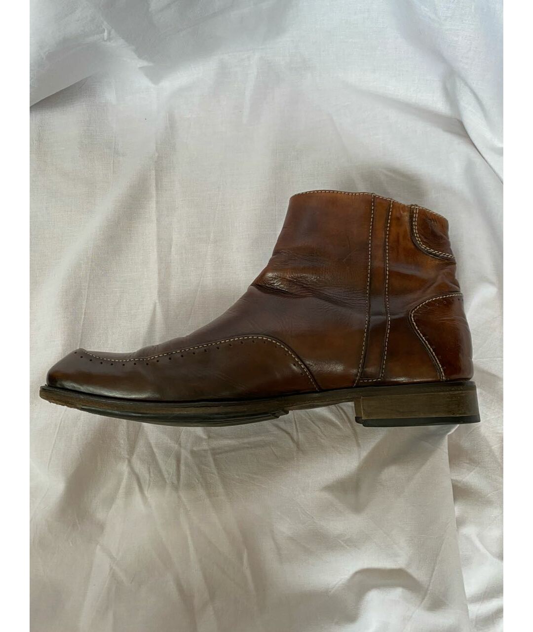 EMPORIO ARMANI Коричневые кожаные высокие ботинки, фото 8