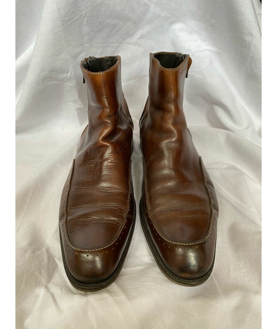 EMPORIO ARMANI Коричневые кожаные высокие ботинки, фото 2