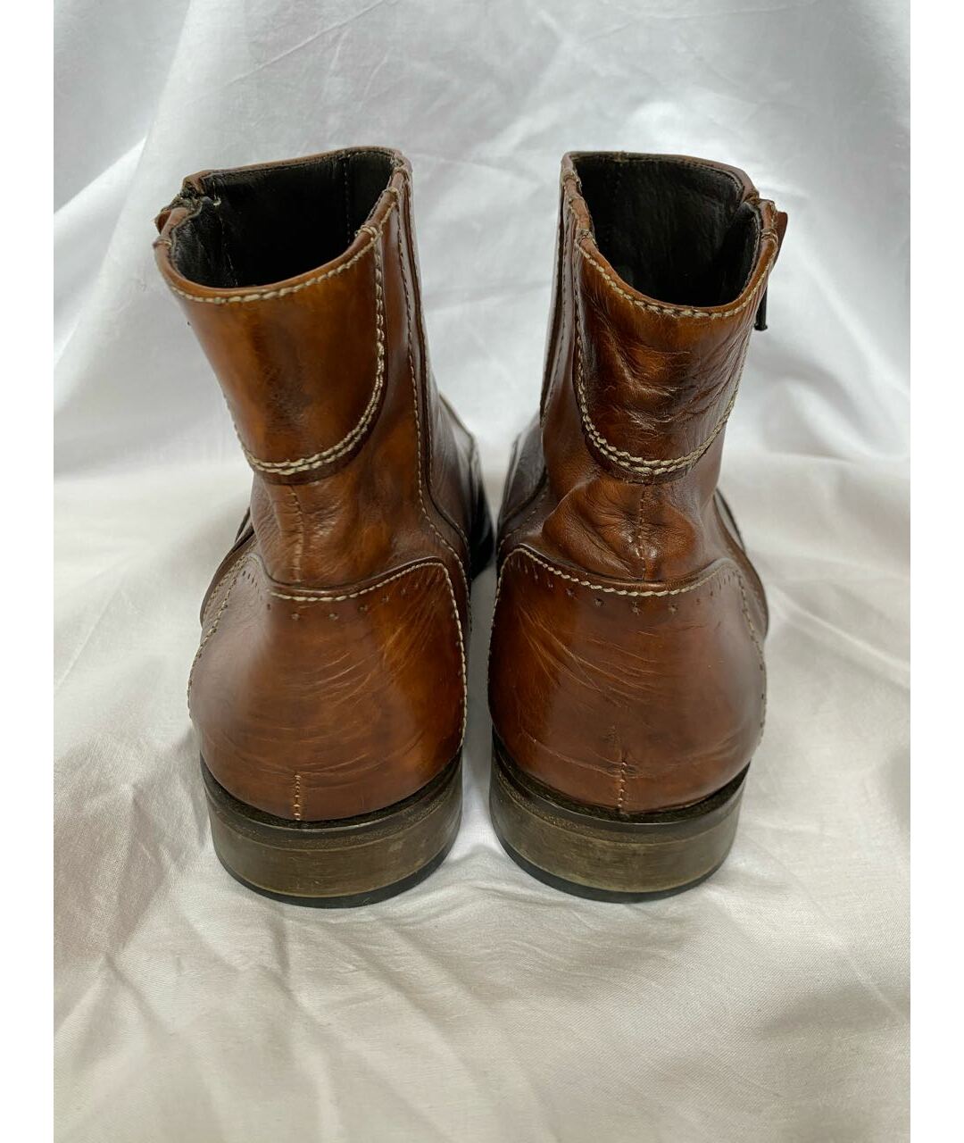 EMPORIO ARMANI Коричневые кожаные высокие ботинки, фото 4