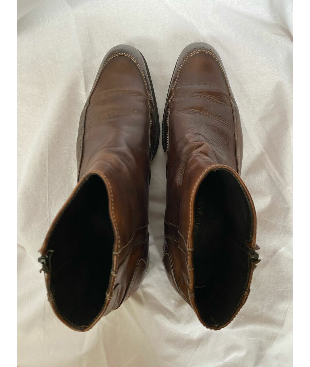 EMPORIO ARMANI Коричневые кожаные высокие ботинки, фото 3