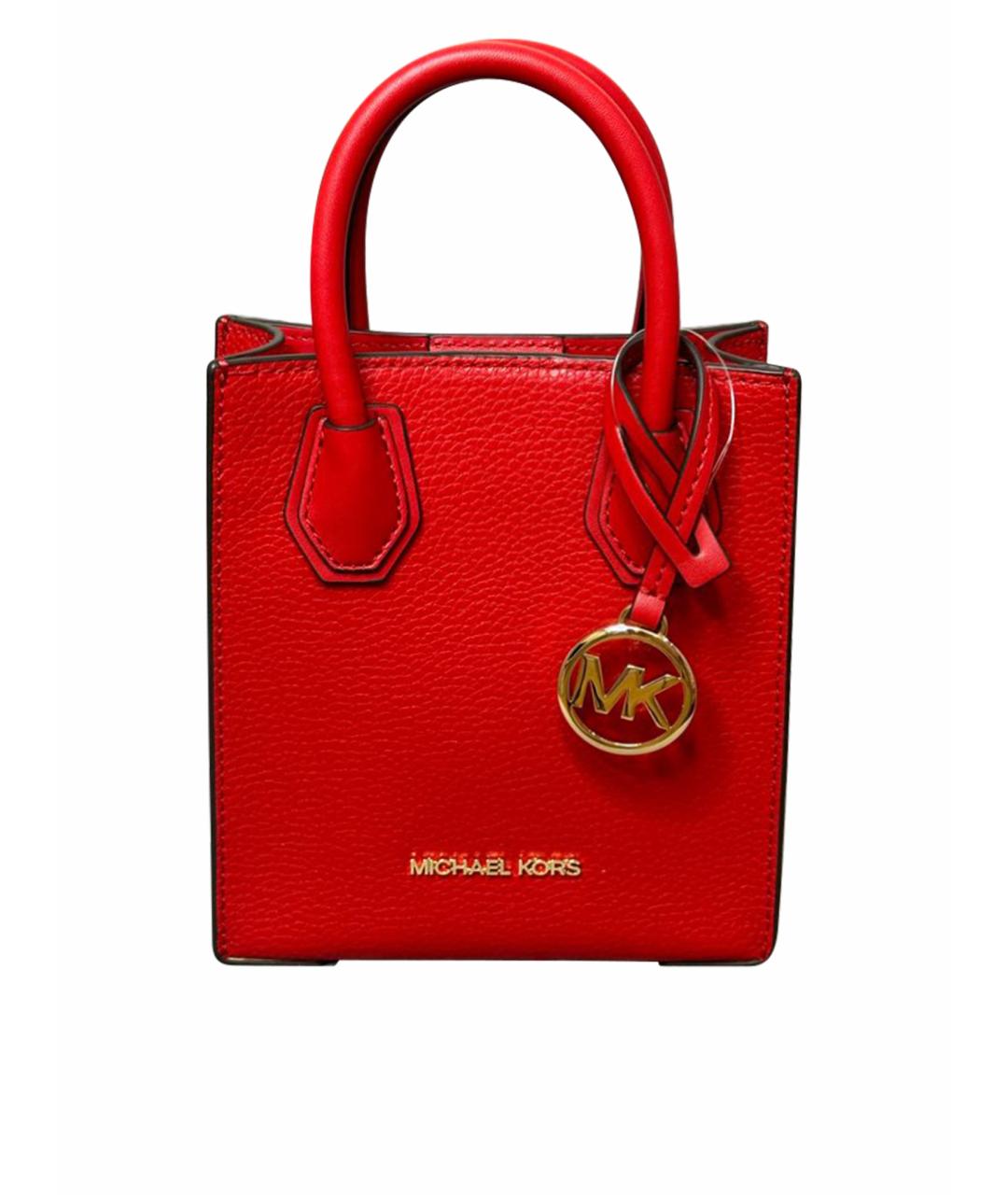 MICHAEL MICHAEL KORS Красная кожаная сумка с короткими ручками, фото 1