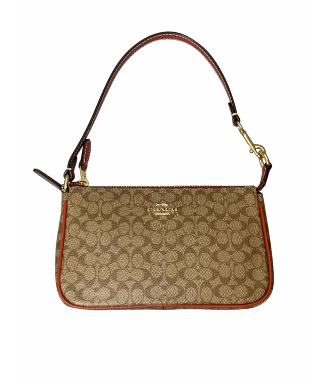 COACH Коричневая кожаная сумка через плечо для женщин – купить в ...