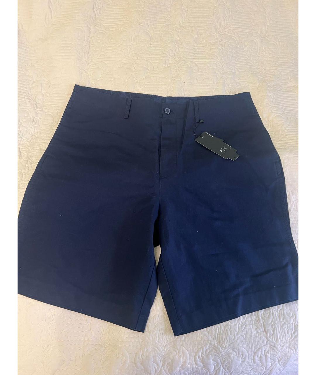 ARMANI EXCHANGE Темно-синие хлопковые шорты, фото 3