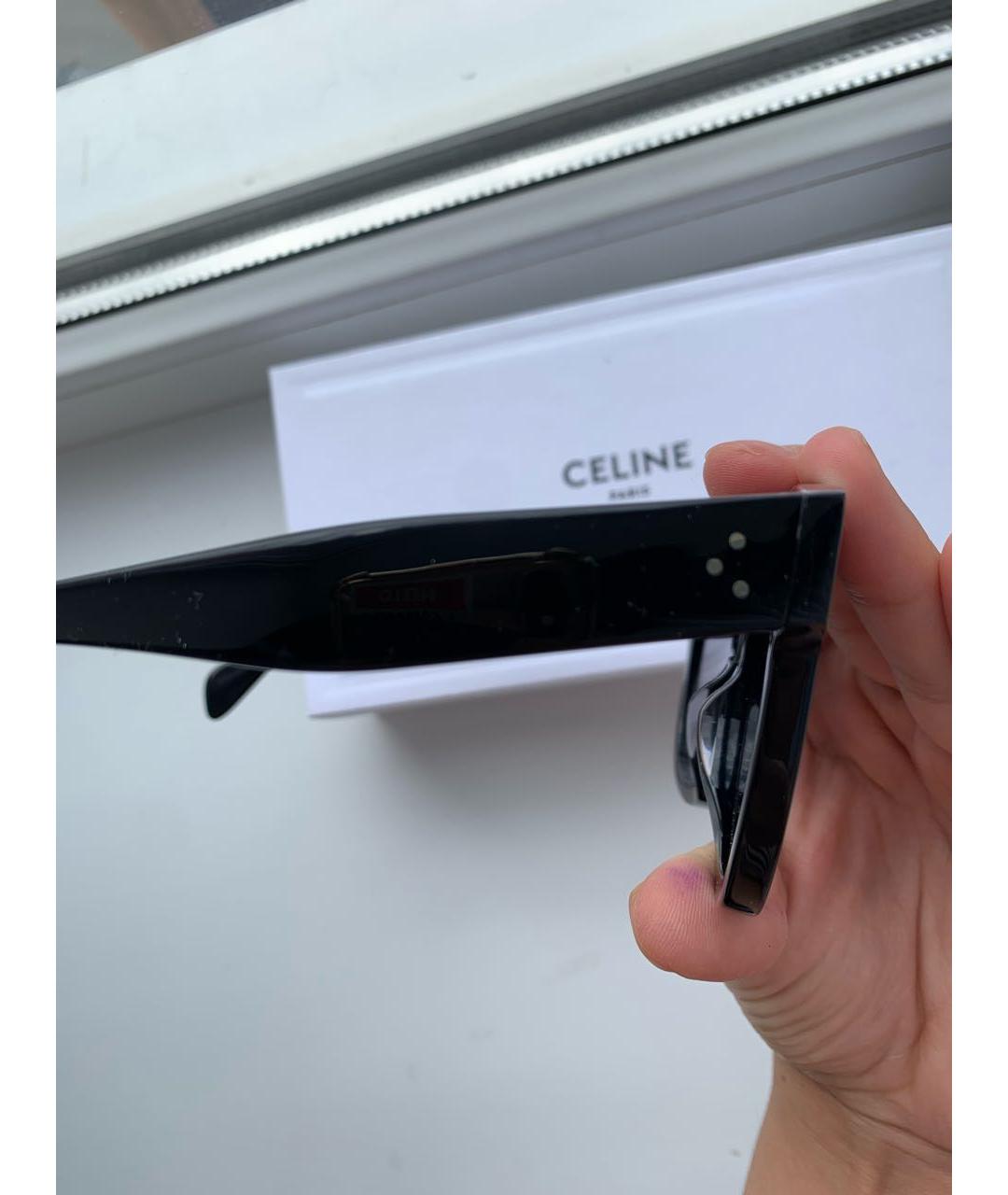 CELINE PRE-OWNED Черные пластиковые солнцезащитные очки, фото 3