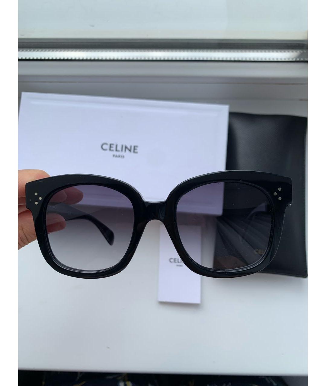 CELINE Черные пластиковые солнцезащитные очки, фото 7