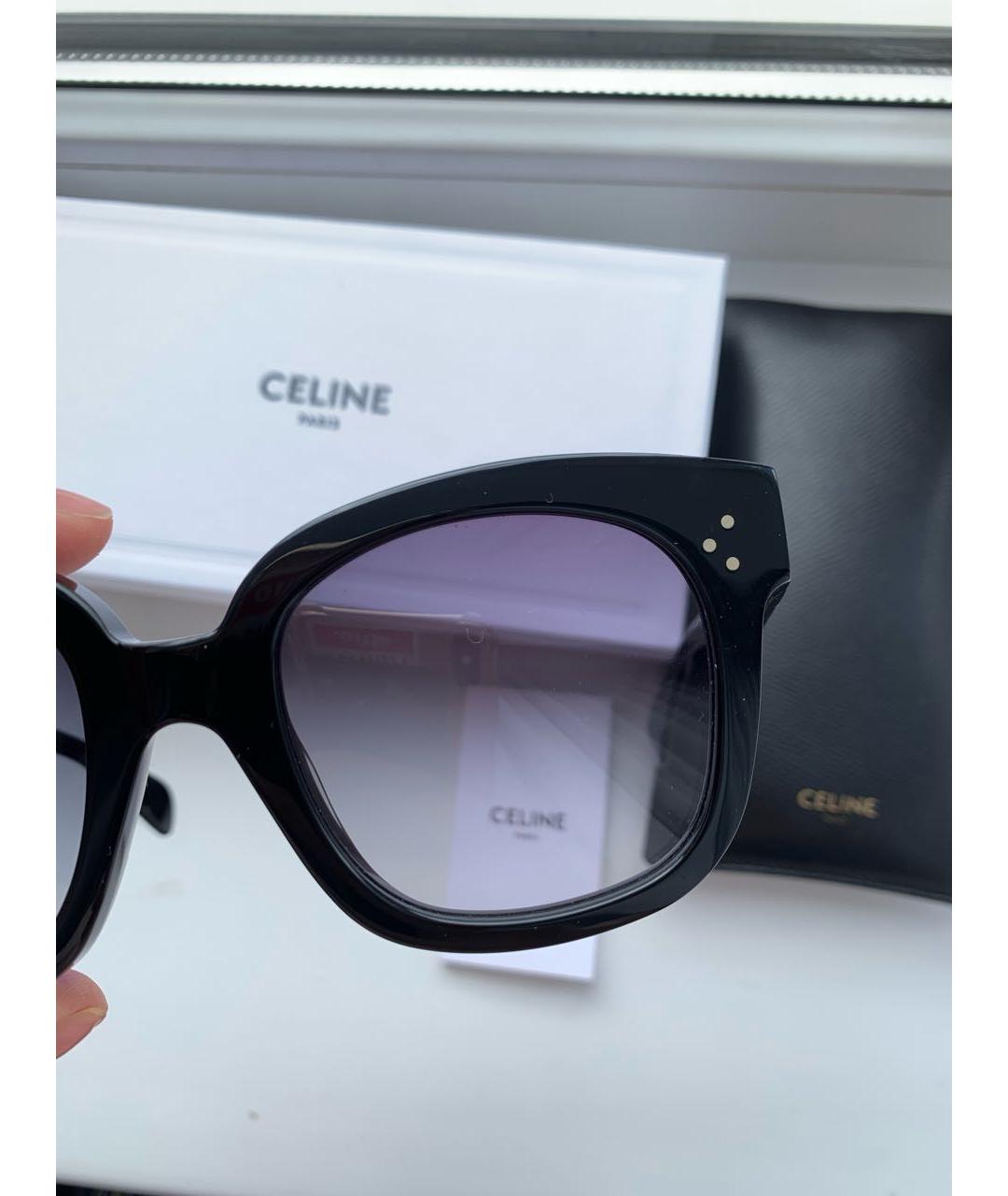 CELINE PRE-OWNED Черные пластиковые солнцезащитные очки, фото 2