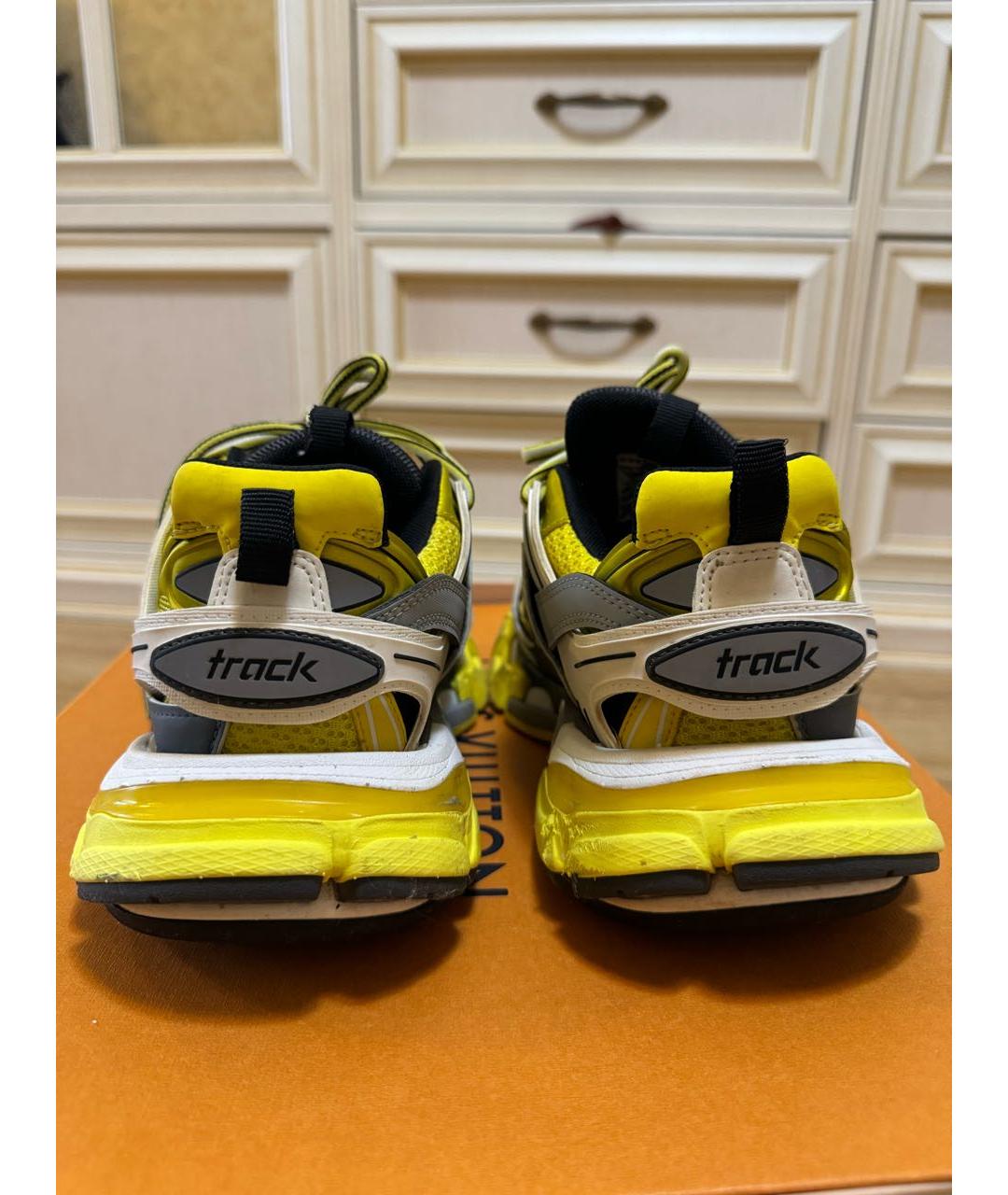 BALENCIAGA Желтые кожаные кроссовки, фото 4