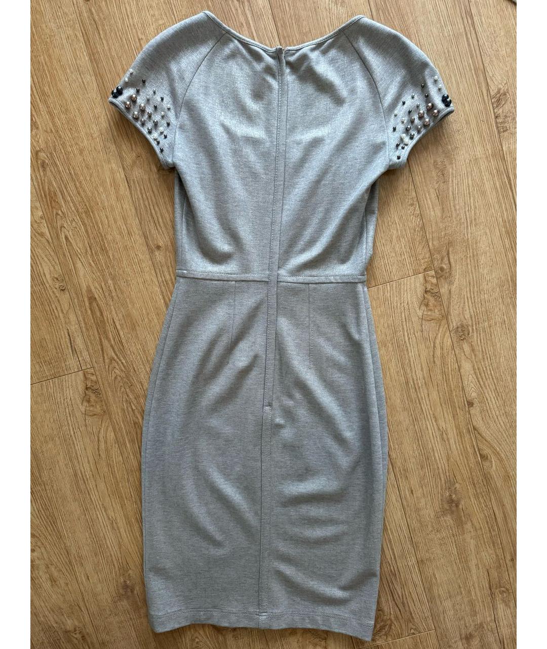 BLUMARINE Серебряное вискозное коктейльное платье, фото 2