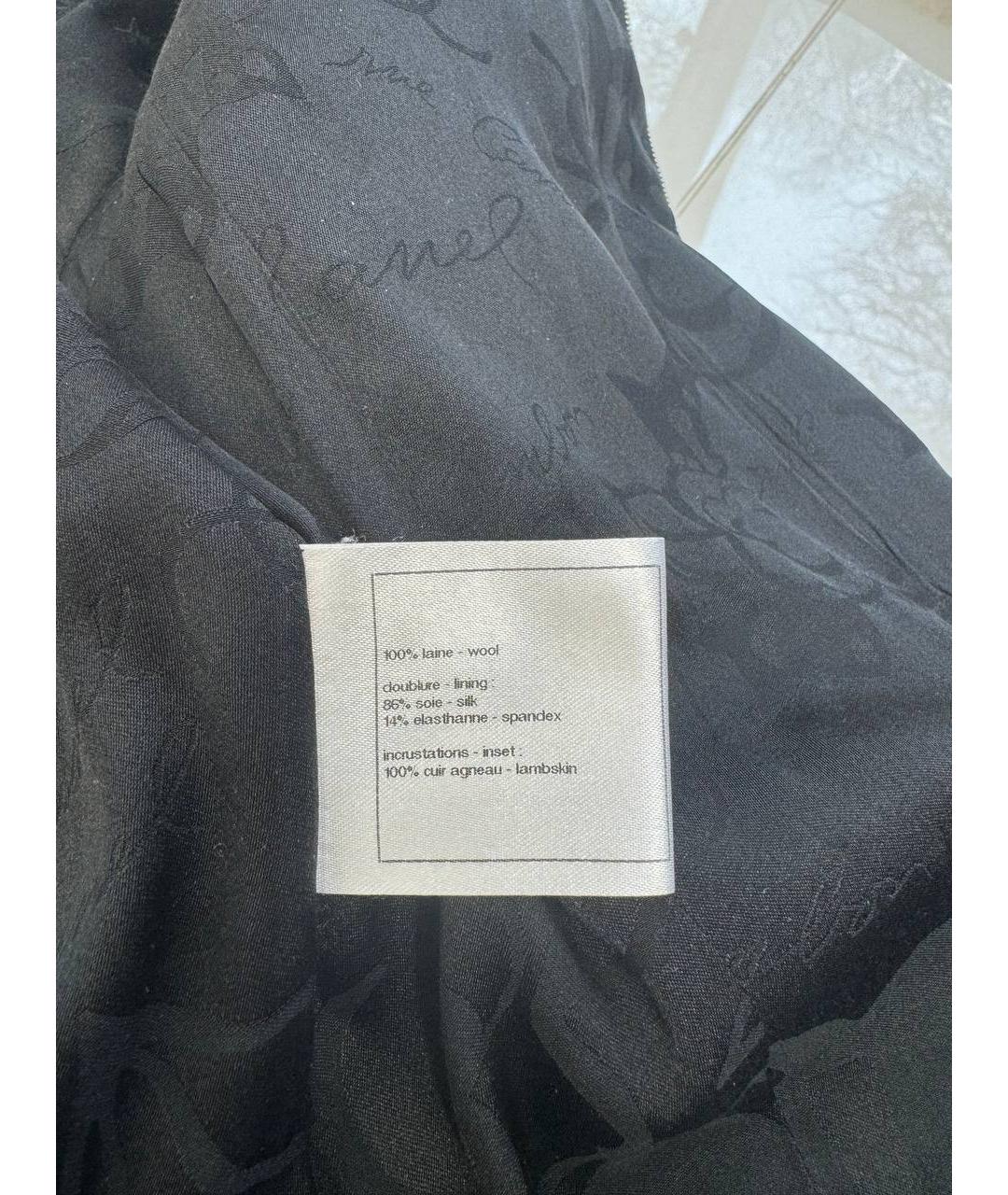 CHANEL PRE-OWNED Антрацитовое шерстяное пальто, фото 4
