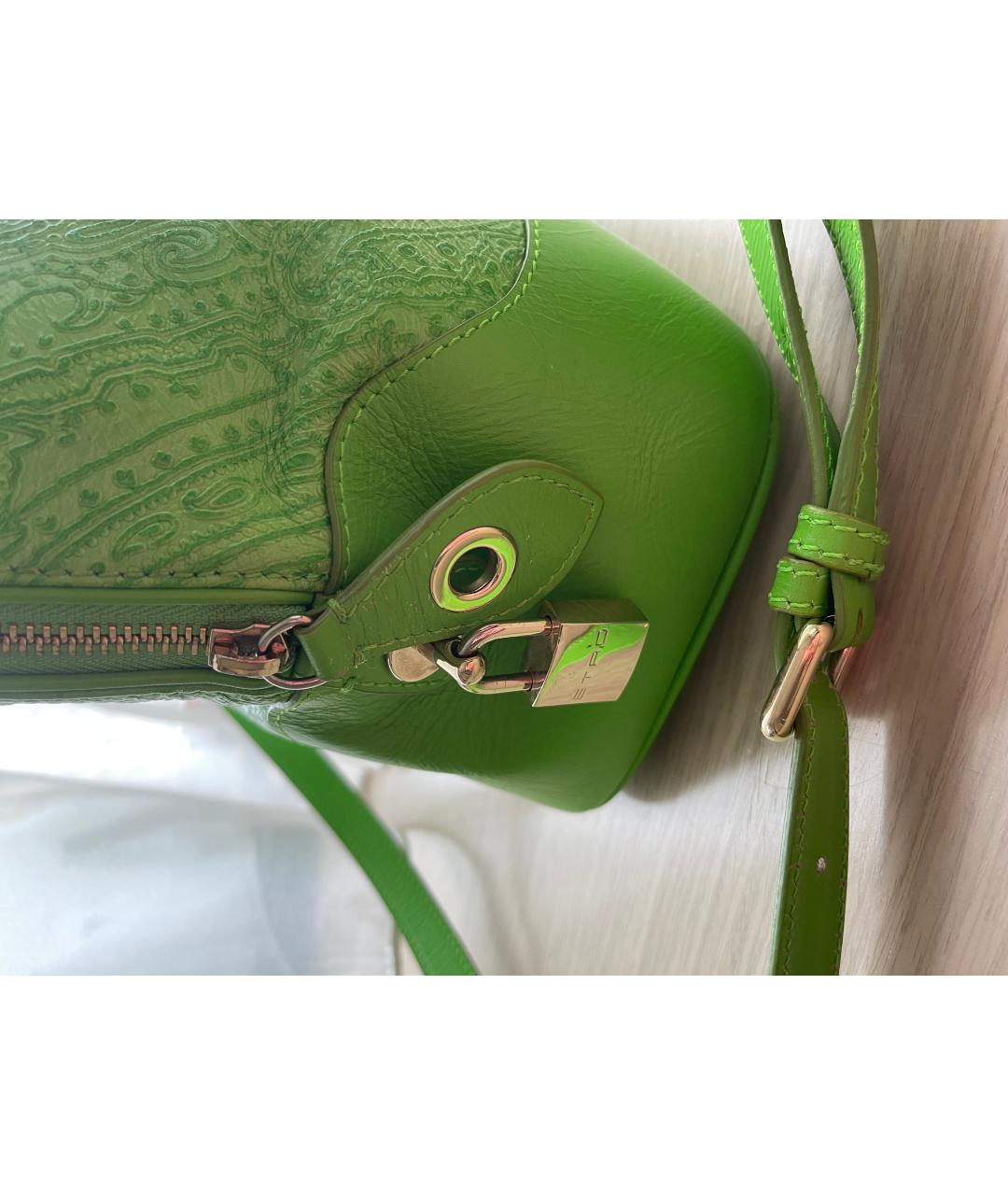 ETRO Зеленая кожаная сумка через плечо, фото 3