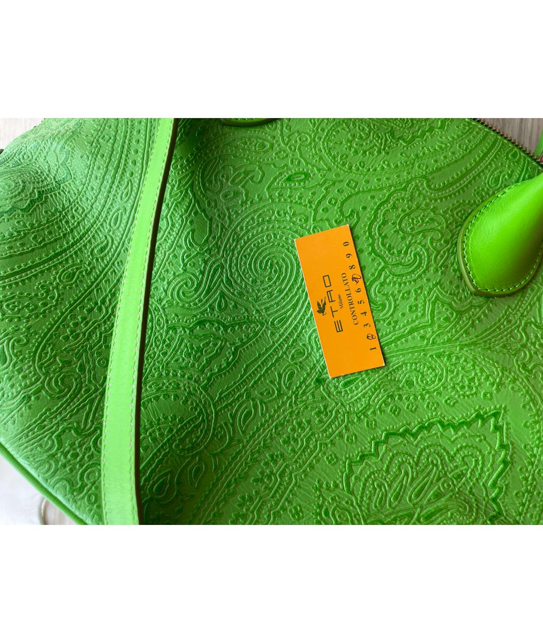 ETRO Зеленая кожаная сумка через плечо, фото 8
