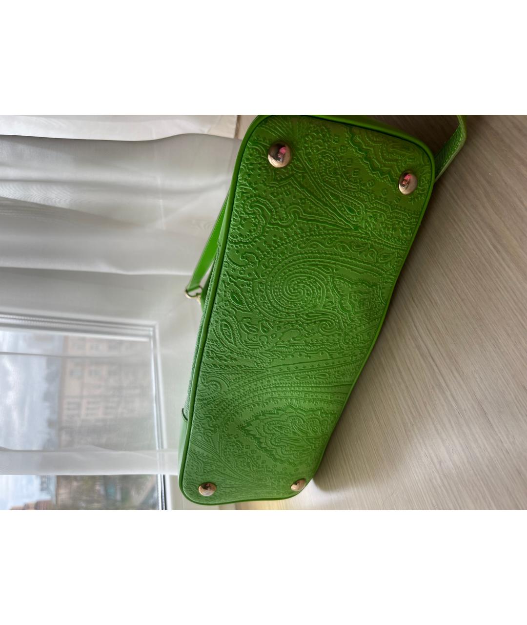 ETRO Зеленая кожаная сумка через плечо, фото 7