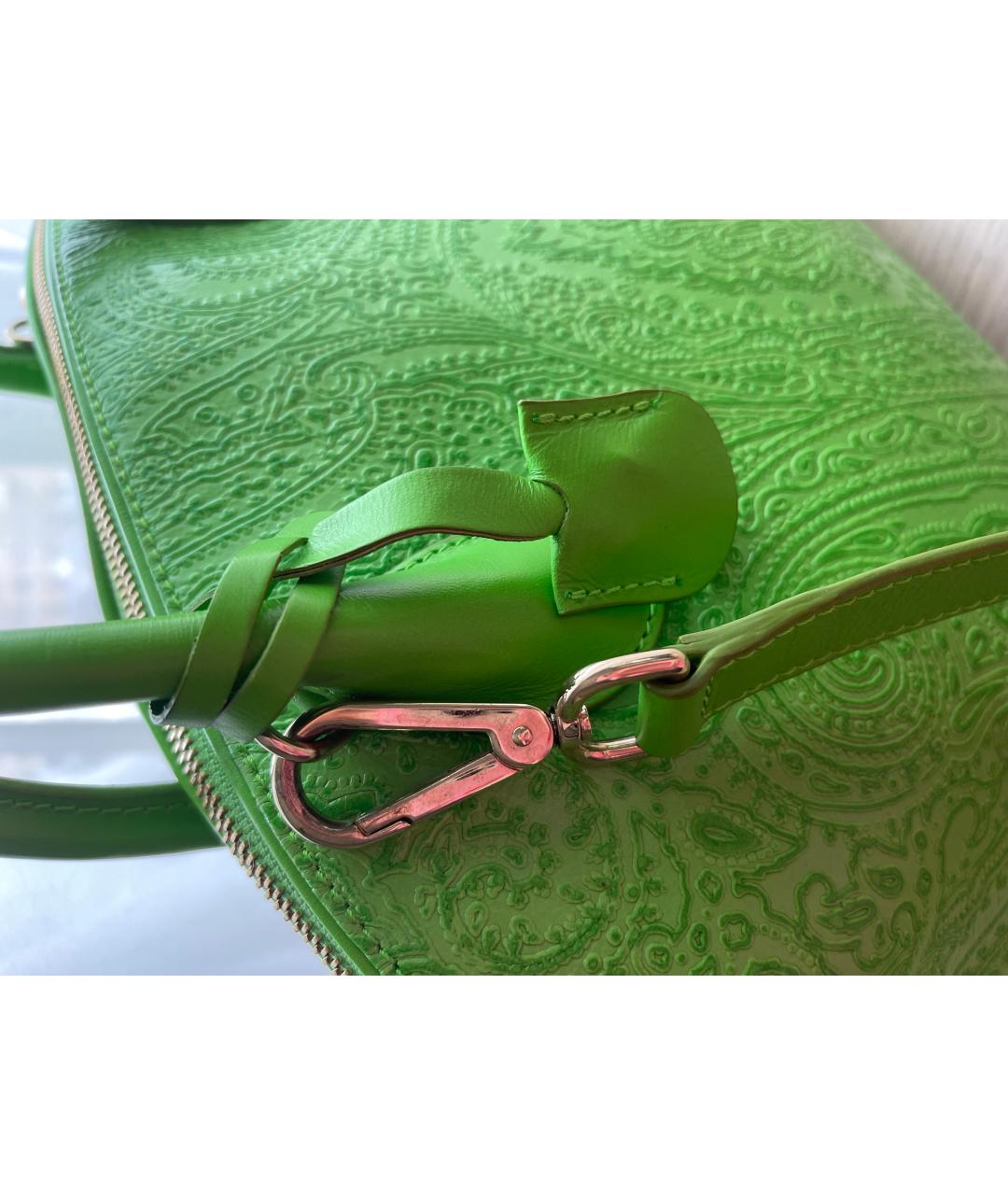 ETRO Зеленая кожаная сумка через плечо, фото 4