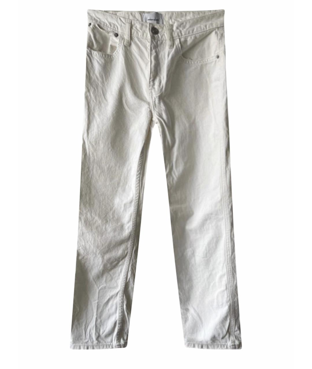 CURRENT/ELLIOTT Белые хлопковые прямые джинсы, фото 1