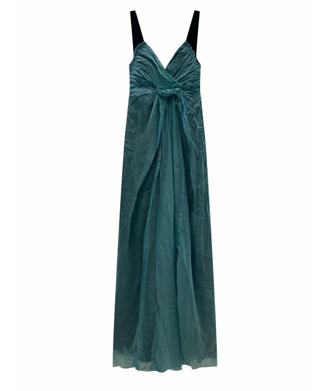 PHILOSOPHY DI ALBERTA FERRETTI Голубое шелковое вечернее платье, фото 1