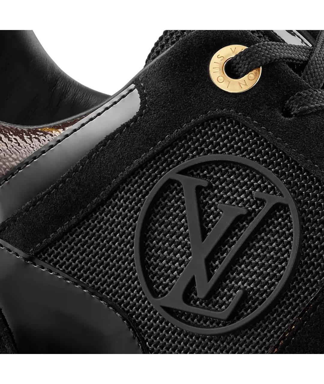 LOUIS VUITTON PRE-OWNED Черные кожаные кроссовки, фото 7