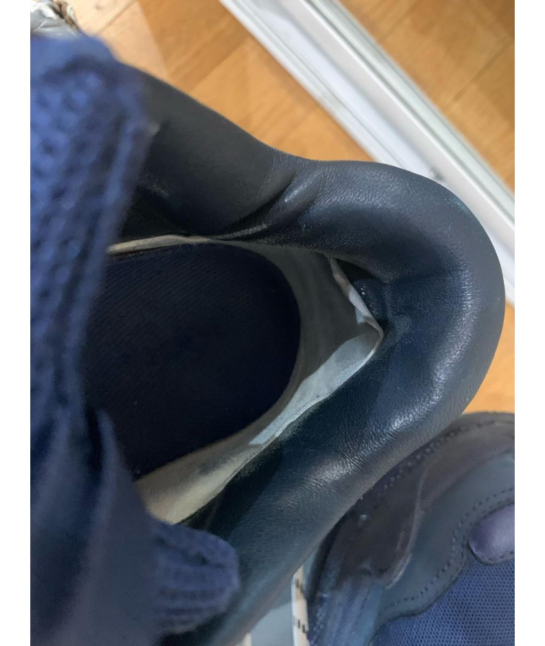 BALENCIAGA Синие текстильные низкие кроссовки / кеды, фото 6