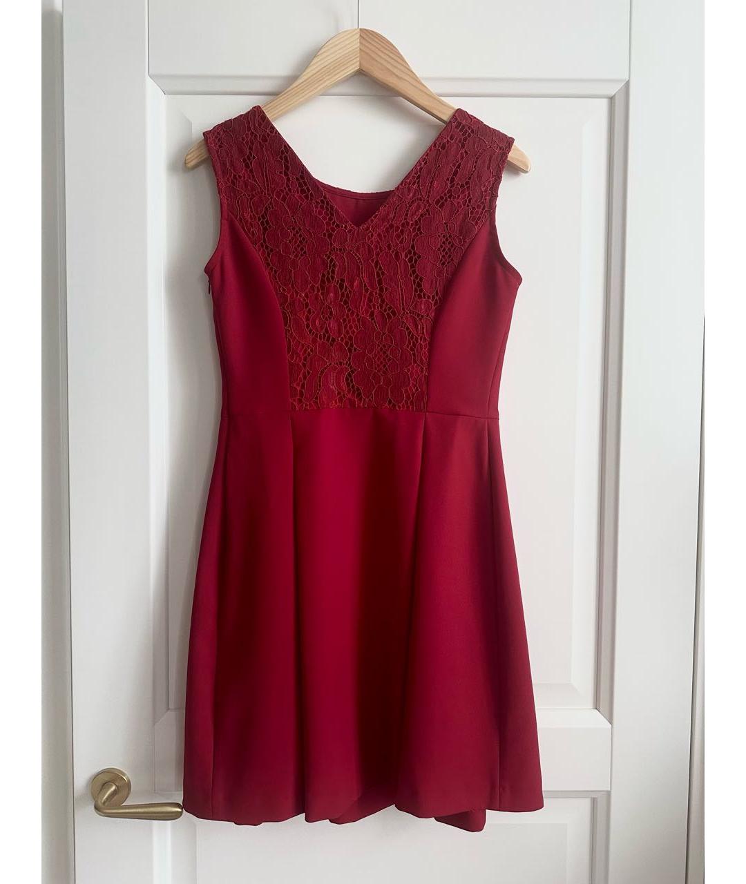 LIU JO Красное полиэстеровое коктейльное платье, фото 2
