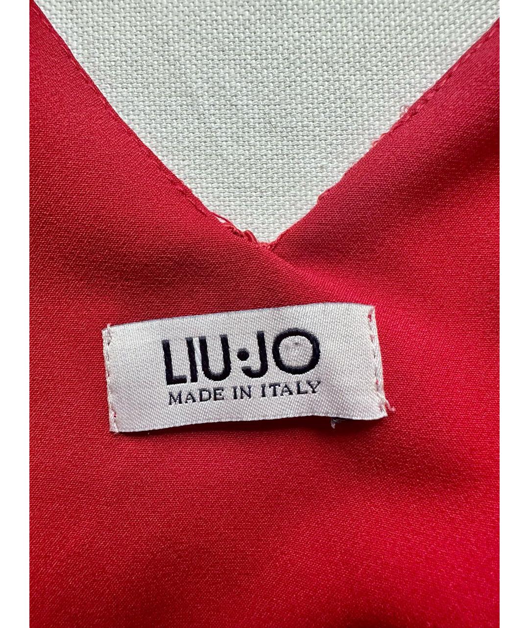 LIU JO Красное полиэстеровое коктейльное платье, фото 3