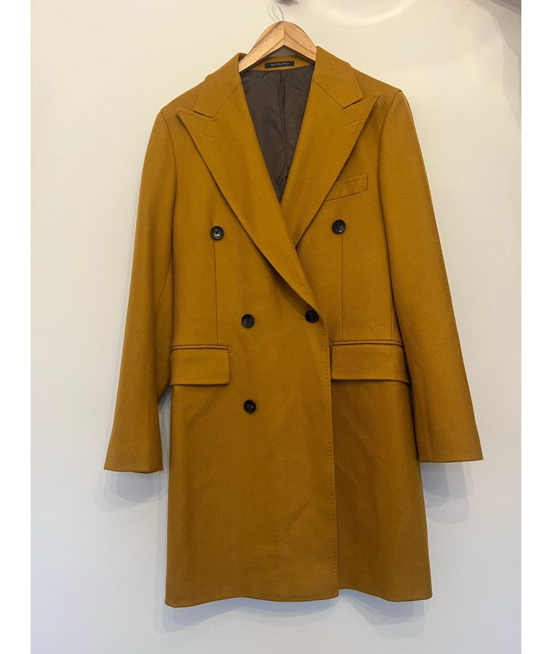 SUITSUPPLY Горчичное кашемировое пальто, фото 5