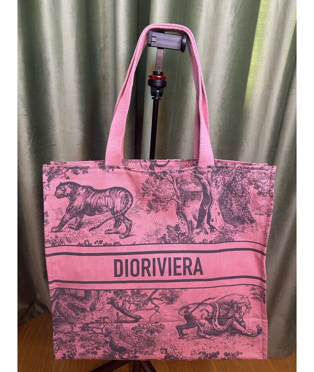 CHRISTIAN DIOR PRE-OWNED Розовая пляжная сумка, фото 9