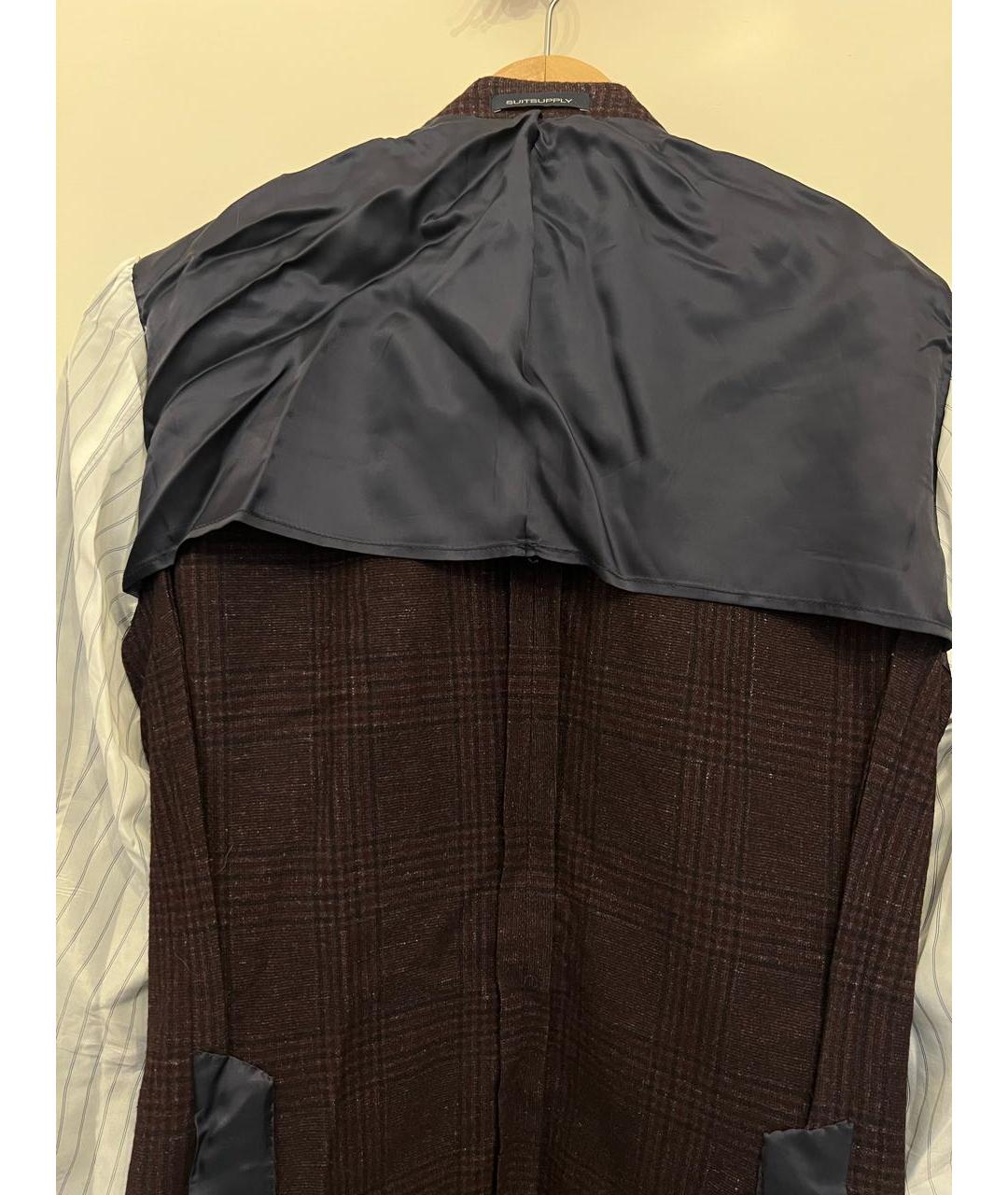 SUITSUPPLY Бордовый шерстяной пиджак, фото 3