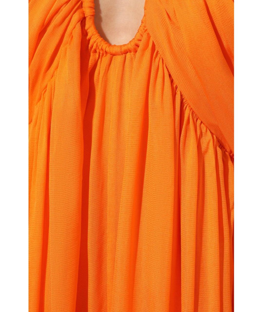 CULT GAIA Оранжевое вискозное платье, фото 5
