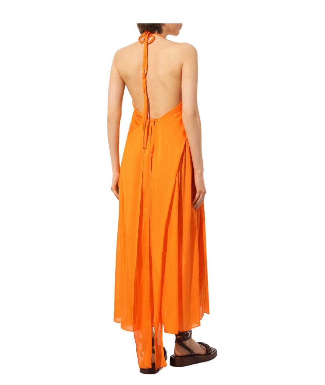 CULT GAIA Оранжевое вискозное платье, фото 4