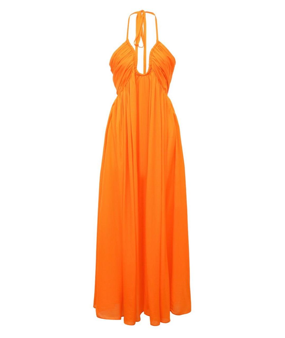CULT GAIA Оранжевое вискозное платье, фото 1
