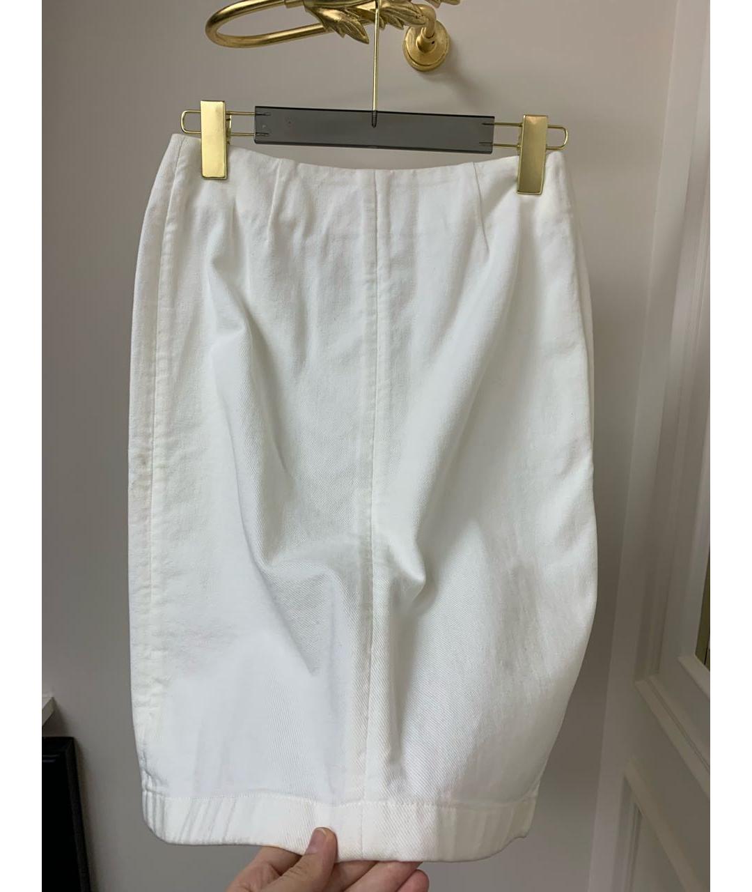 CELINE Белая юбка мини, фото 4