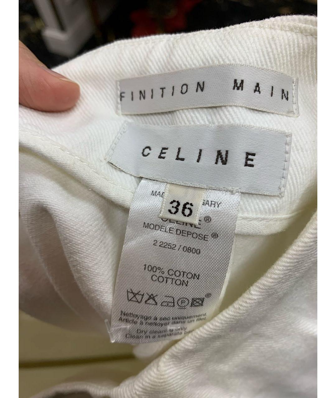 CELINE PRE-OWNED Белая юбка мини, фото 7