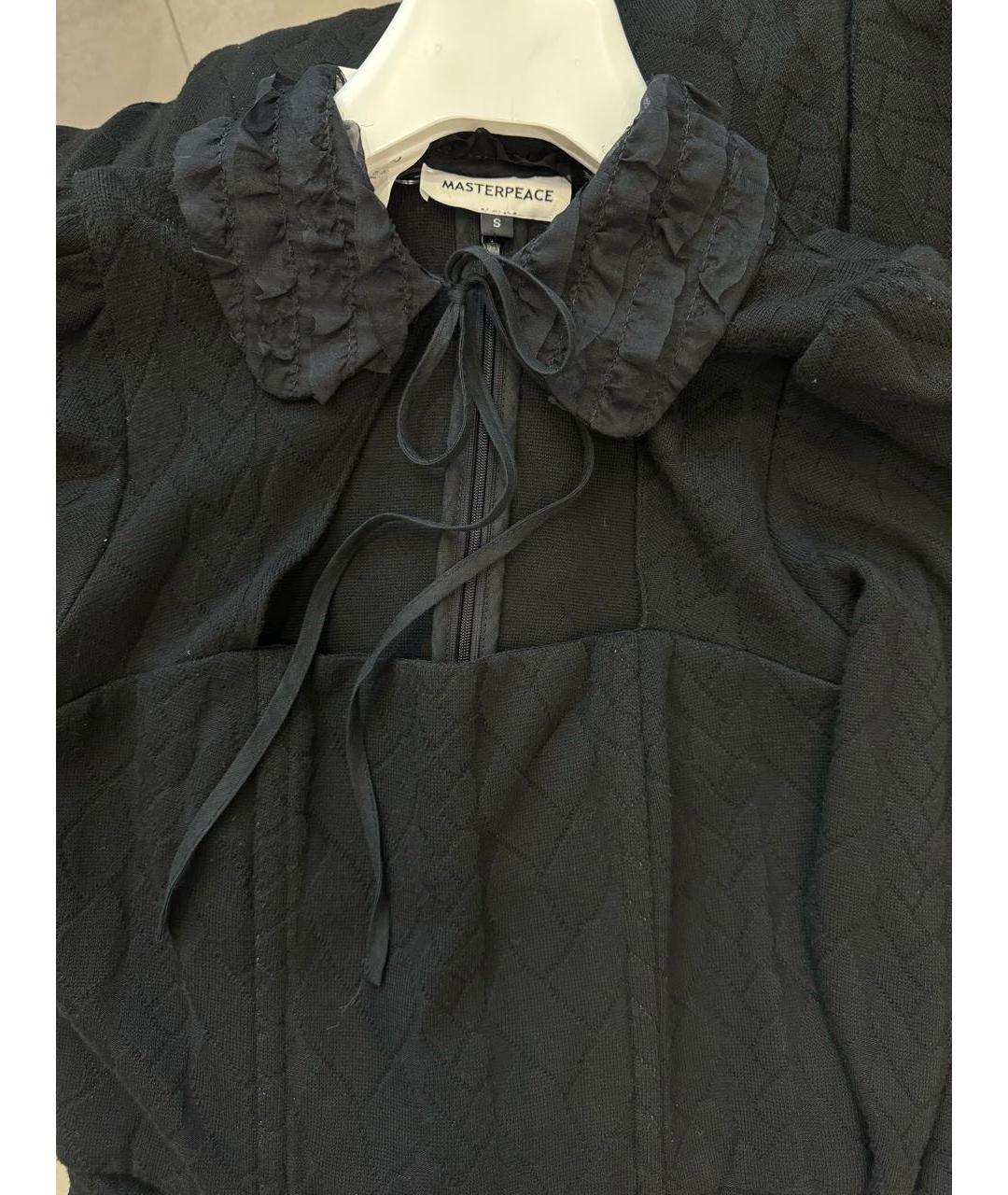 MASTERPEACE Черное хлопковое повседневное платье, фото 4