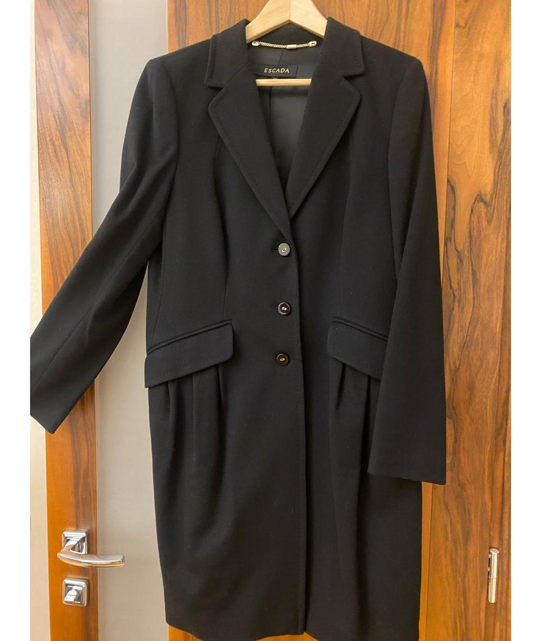 ESCADA Черное шерстяное пальто, фото 4