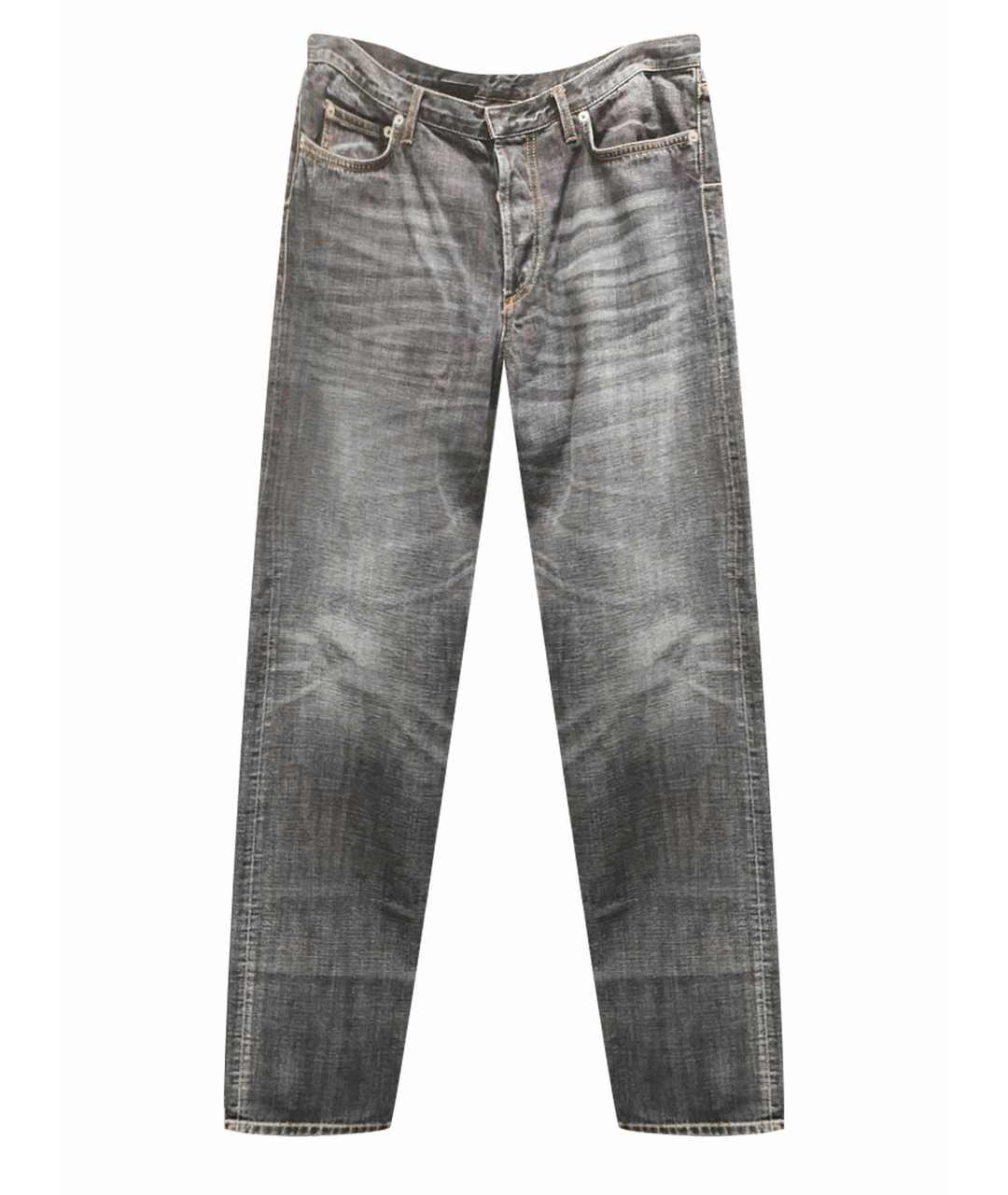 DIOR HOMME Синие хлопко-эластановые прямые джинсы, фото 1