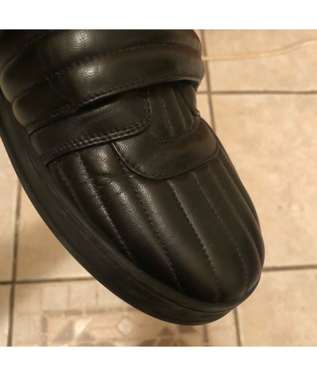 VERSACE Черные кожаные низкие кроссовки / кеды, фото 8