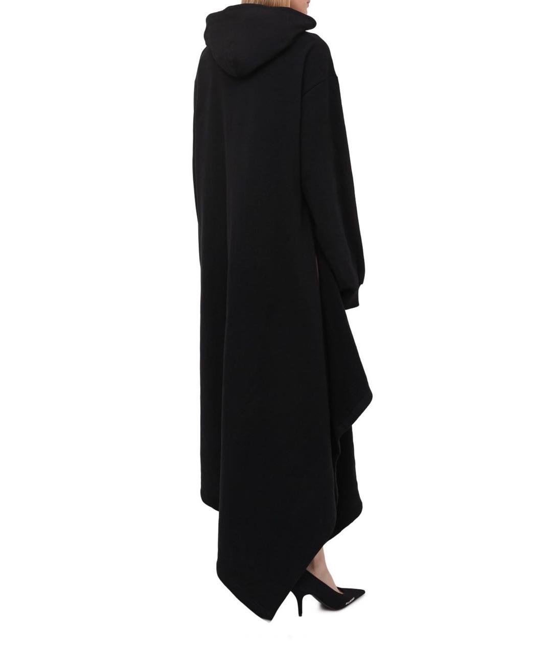 BALENCIAGA Черное хлопковое повседневное платье, фото 3