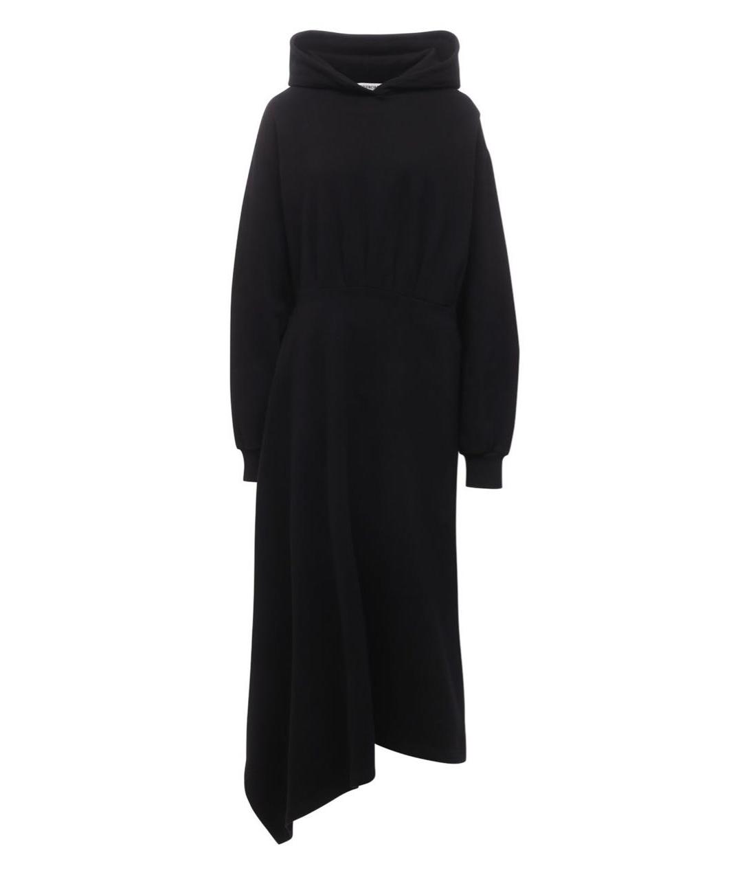 BALENCIAGA Черное хлопковое повседневное платье, фото 1