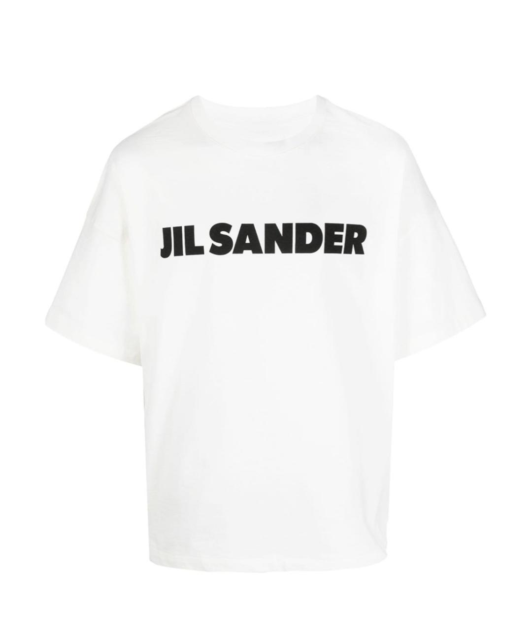 JIL SANDER Белая хлопковая футболка, фото 1