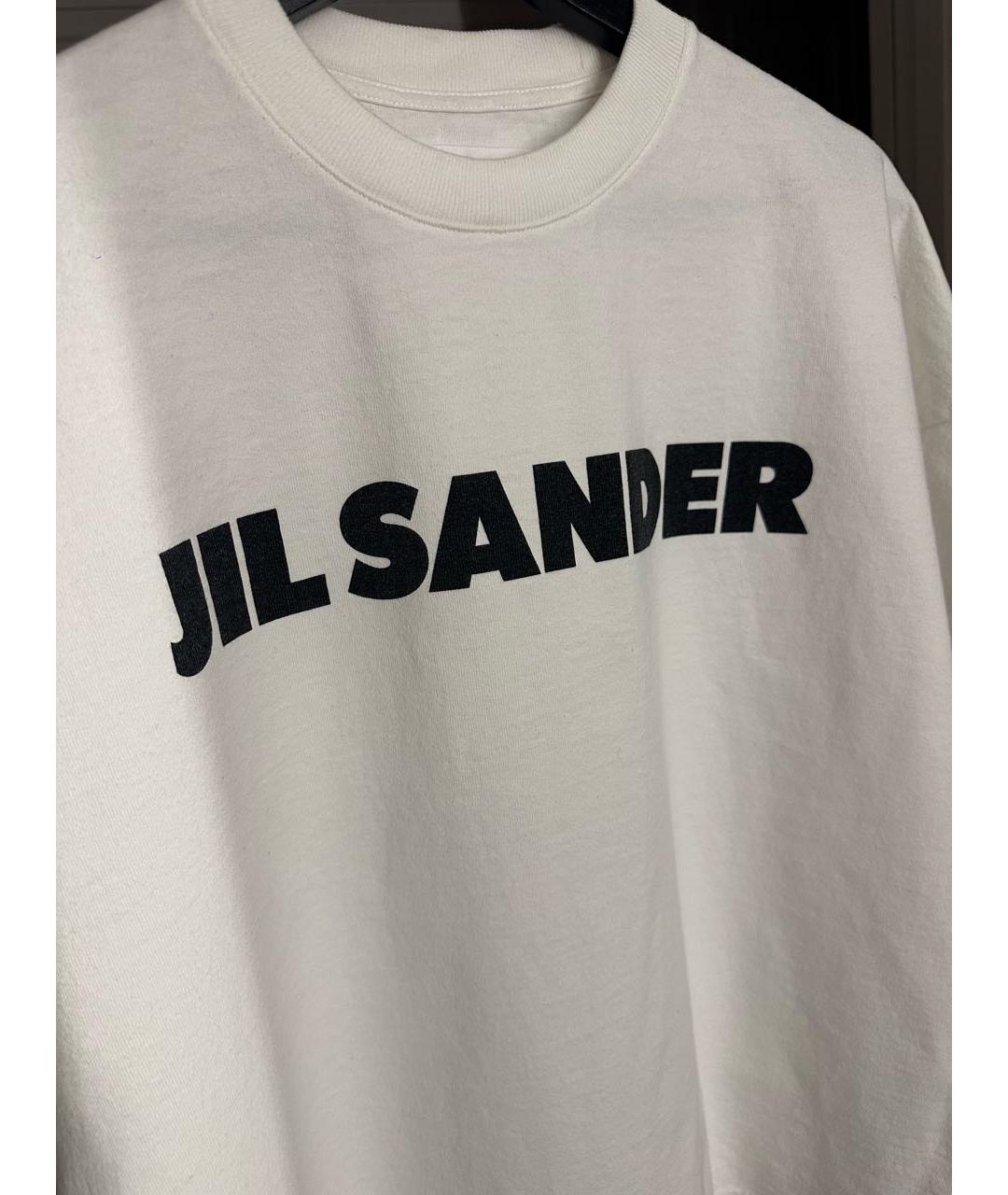 JIL SANDER Белая хлопковая футболка, фото 4