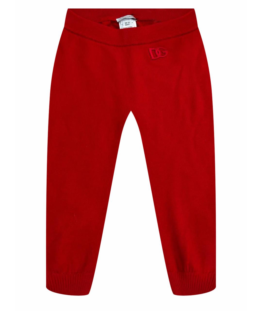 DOLCE&GABBANA Красные шерстяные брюки и шорты, фото 1
