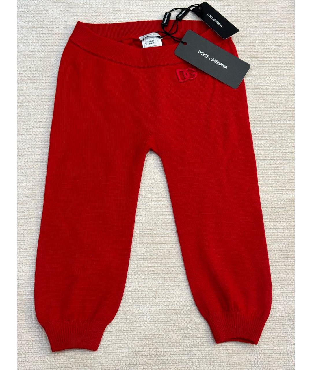 DOLCE&GABBANA Красные шерстяные брюки и шорты, фото 5