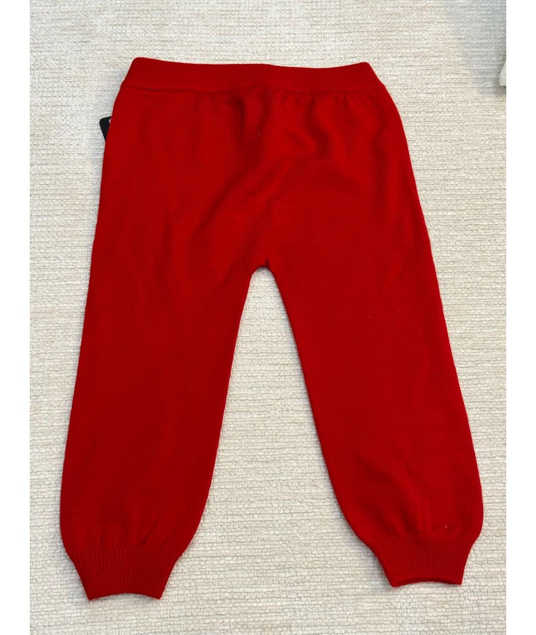 DOLCE&GABBANA Красные шерстяные брюки и шорты, фото 2