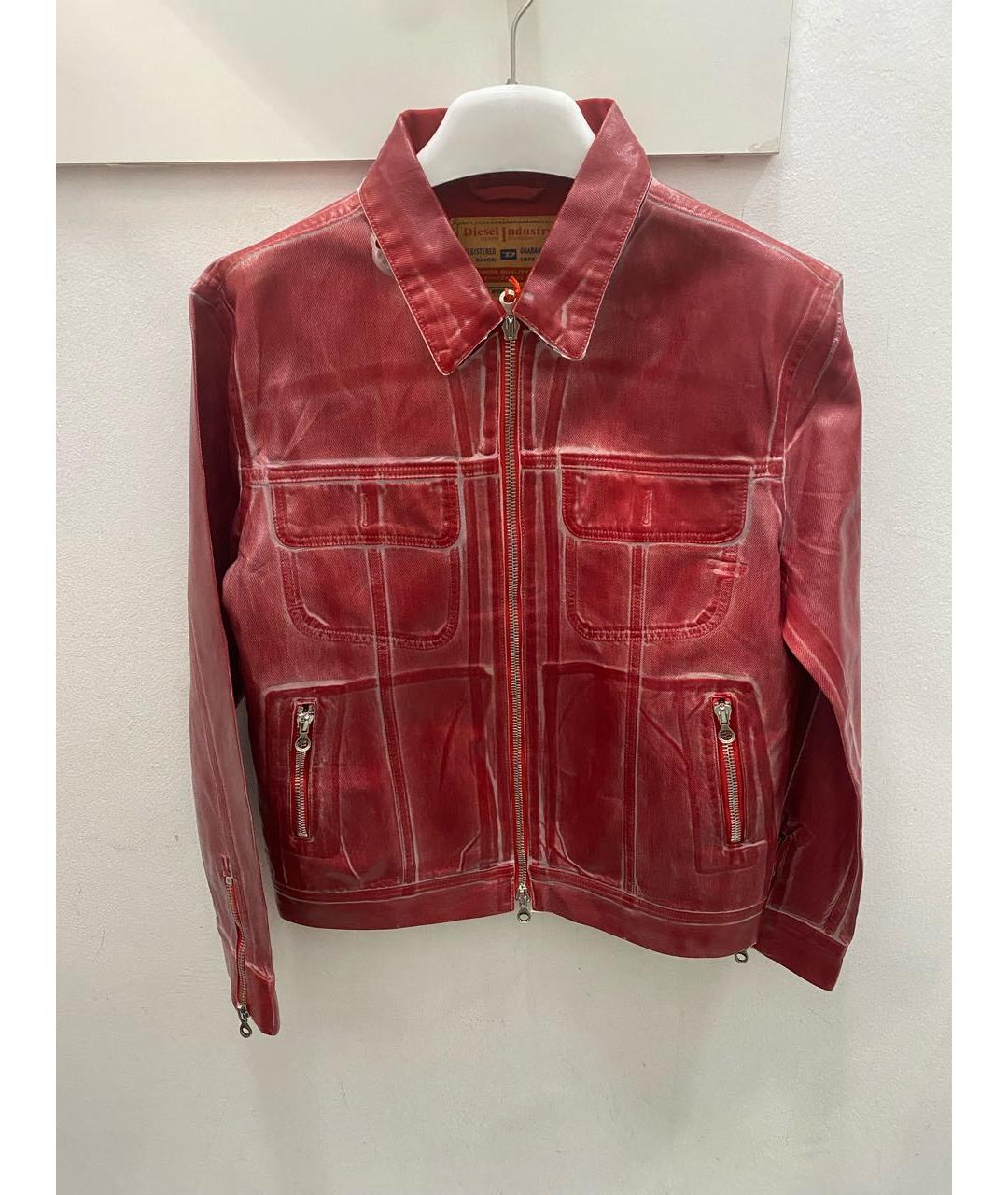 DIESEL Красная хлопковая куртка, фото 9