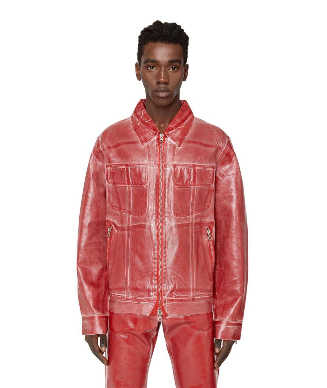 DIESEL Красная хлопковая куртка, фото 2