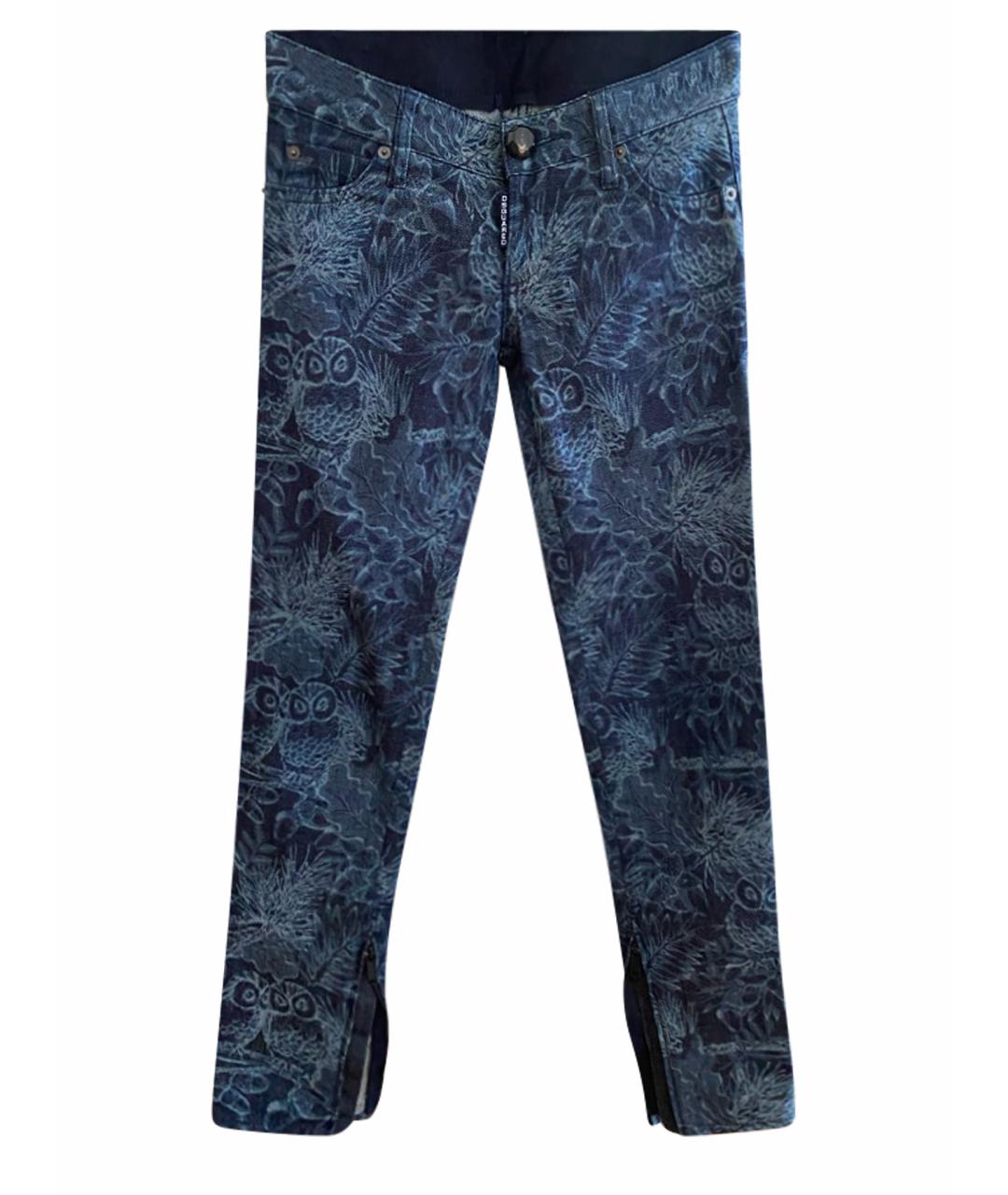 DSQUARED2 Синие хлопковые джинсы слим, фото 1